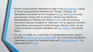 benny abante|sandy ocampo.